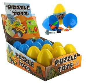 BLOCS DE CONSTRUCTION AVEC BONBONS DANS UN &OElig;UF (12 pcs)
