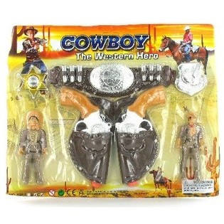 GRAND SET DE COWBOY SUR CARTE (3 pcs)