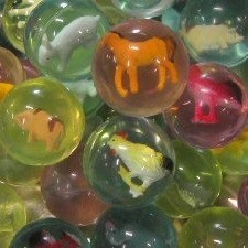 BALLES REBONDISSANTES AVEC ANIMAUX 4,5 cm (50 pcs)