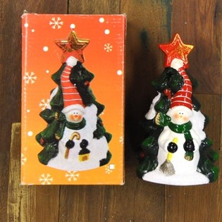 Photophore Modèle Sapin de Noël avec Figurine (4 pcs)