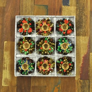 Bougeoirs de Noël (9 pièces)
