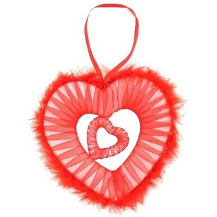 C&oelig;ur D&eacute;coratif Rouge (Lot de 2)