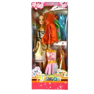 Poup&eacute;e Mannequin avec 6 Robes Suppl&eacute;mentaires (6 pcs.)