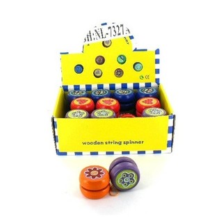 Yoyos en Bois Color&eacute;s Rigolos (Lot de 24)