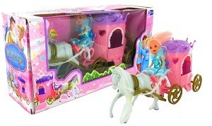 Carrosse de Princesse avec Cheval - Set de Jeu Jouet B2B