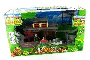 Coffret de Jeu Ferme avec Maison Western et Animaux