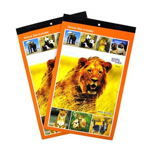 Livrets d'autocollants Animaux Sauvages (12 pcs) - D&Eacute;STOCKAGE (Adh&eacute;rence r&eacute;duite !)