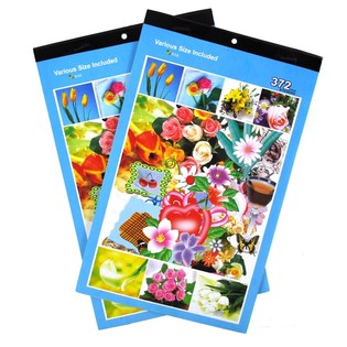 Cahiers d'Autocollants Fleurs (12 pcs) *** D&Eacute;STOCKAGE - N'ADH&Egrave;RENT PLUS BIEN ! ***