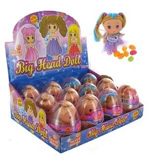 Figurine avec bonbon dans un &oelig;uf (12 pcs)