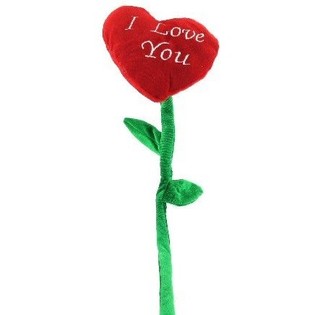 MÉGA GRANDE FLEUR EN PELUCHE CŒUR