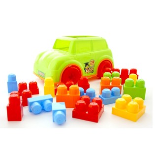 Voiture de jeu avec grands blocs de construction (2 pcs)