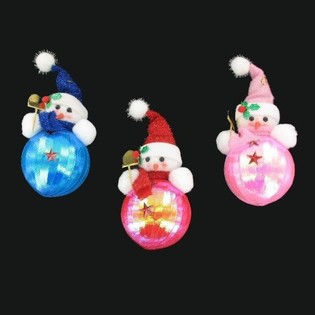 BONHOMME DE NEIGE AVEC PELLE SUR BOULE (6 pcs)