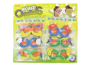 LUNETTES EN MOUSSE POUR ENFANTS - MIX sur CARTE (6x6 Cart.)