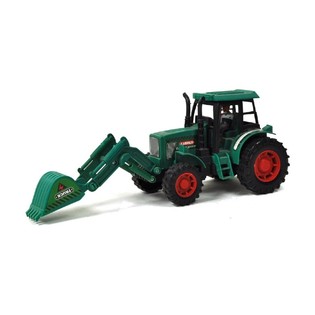 GRAND TRACTEUR JOUET AVEC BRAS EXCAVATEUR EN PR&Eacute;SENTOIR (9 pcs)
