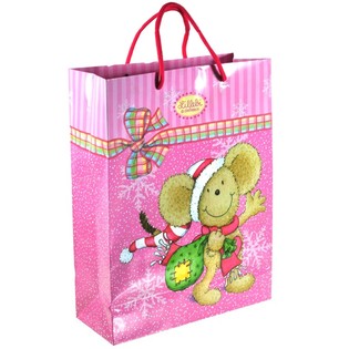 SAC D'EMBALLAGE NOËL 10 x 25.5 x 33.5 CM (6 pcs)