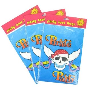10 SACHETS D'ANNIVERSAIRE - PIRATE PARTY (6 sets)