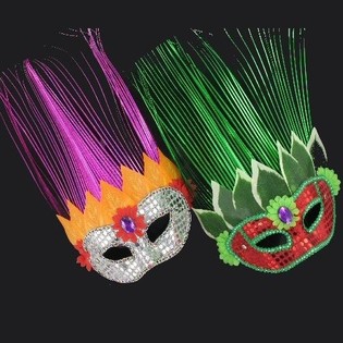 MASQUE DE F&Ecirc;TE AVEC LONGUES ANTENNES (11 pcs)