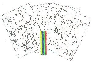 COLORIAGES AVEC FEUTRES (12 pcs)