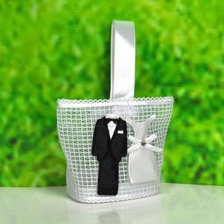 Sachets Cadeaux de Mariage / Boîtes à Dragées (12 pcs)