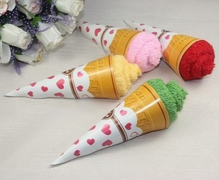 Serviette en Forme de Crème Glacée - Petite (7 pcs)