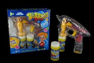 Pistolet &agrave; bulles de savon avec 2 recharges