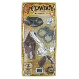 Grand Set de Cowboy sur Carte (6 pi&egrave;ces)
