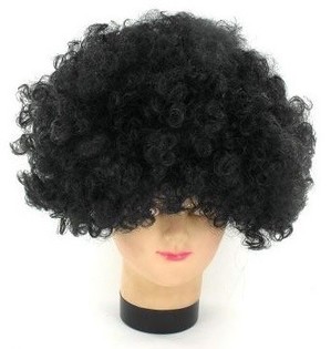 Perruque Afro Noire (5 pcs) - Grossiste F&ecirc;te