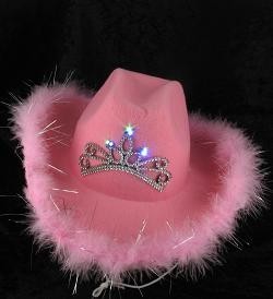CHAPEAU DE COWBOY LUMINEUX - ROSE (6 pcs)