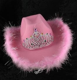 CHAPEAU DE COWBOY - ROSE (6 pcs)