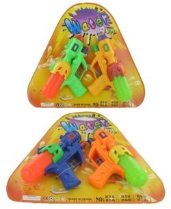 2 Pistolets &agrave; eau sur carte (pack de 6)