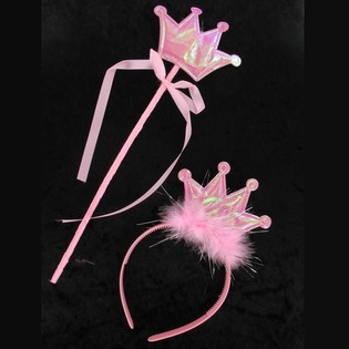 DIAD&Egrave;ME DE PRINCESSE AVEC SCEPTRE (12 pi&egrave;ces)