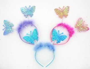 Serre-t&ecirc;te avec Papillons (12 pcs.)