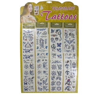 AUTOCOLLANTS TATOUAGE SUR CARTE (24 pces)