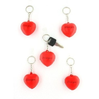 PORTE-CLÉS EN FORME DE CŒUR (12 pcs)
