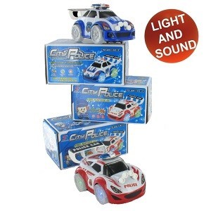 Voiture de Police de Course Bump & Go (Lot de 2)