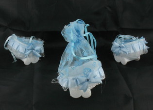 POUSSETTE DE D&Eacute;CORATION - BLEU B&Eacute;B&Eacute; (20 pcs)