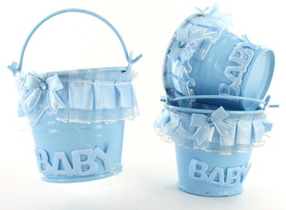 PETITS SEAUX D&Eacute;CORATIFS BLEUS (10 pcs)