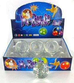 Balle Rebondissante Pailletée - 6 cm (12 pcs)