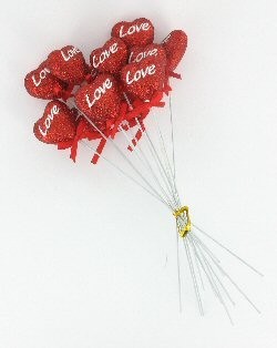 CŒUR DÉCORATIF DE L'AMOUR (12 pcs)