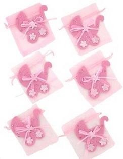 Sachet Cadeau de Naissance - Rose B&eacute;b&eacute; (12 pcs)