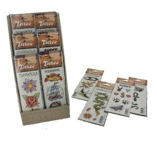 STICKERS TATOUAGE EN PR&Eacute;SENTOIR (72 pcs.)