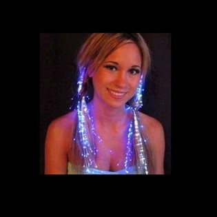 M&egrave;che de Cheveux Lumineuse LED avec Papillon (Lot de 3)