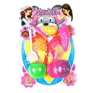 Set de cuisine pour enfant sur carte (6 pi&egrave;ces)