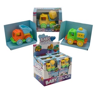 Camions de Chantier pour B&eacute;b&eacute; en Pr&eacute;sentoir (12 pcs)