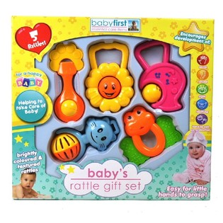 Coffret cadeau hochet pour b&eacute;b&eacute; 5 pi&egrave;ces