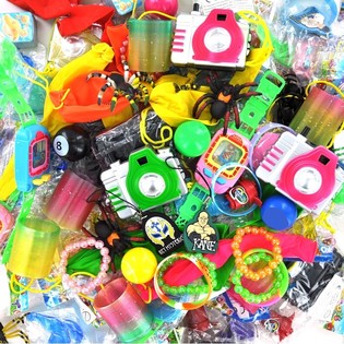 Sachet de Jouets Mixte pour Pêche à la Ligne / Tombola (144 pcs)