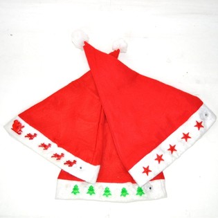 Bonnets de No&euml;l Lumineux LED - 3 Mod&egrave;les (Lot de 12)