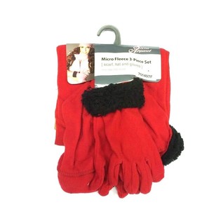 Ensemble micropolaire 3 pi&egrave;ces Rouge