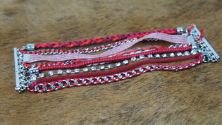 Bracelet Ibiza 8 Rangs Rouge (1 pc)