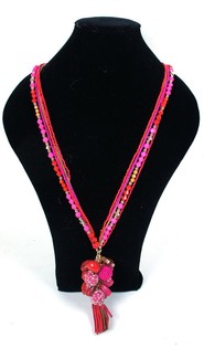 Collier Look Ibiza Fuchsia (1 pc)